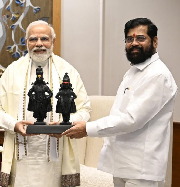 Maharashtra CM Eknath Shinde and Deputy CM Devendra Fadnavis Meets PM Modi