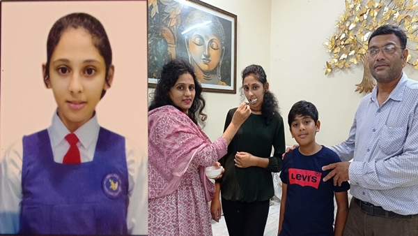 10th सोशल साइंस और गणित में किंजल को 100 में से 100 अंक 