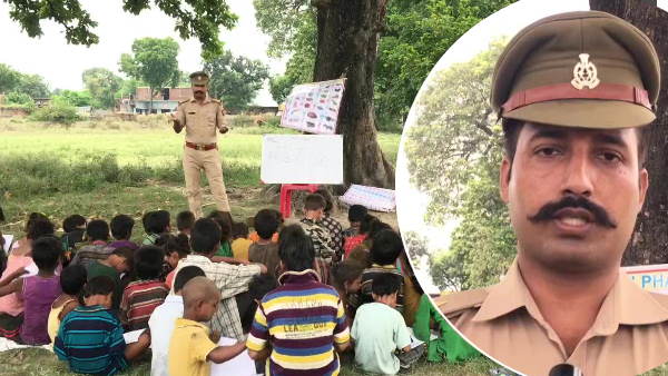जब भी छुट्टी मिलती है, बच्चों को पढ़ाने पहुंच जाते हैं SI रंजीत यादव