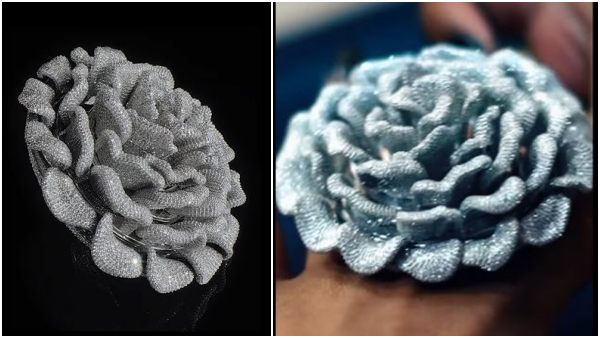 अंगूठी की डिजाइन पिंक ओएस्टर मशरूम से प्रेरित