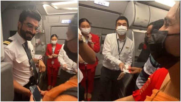 विमान में मां का स्वागत पायलट बेटे ने किया