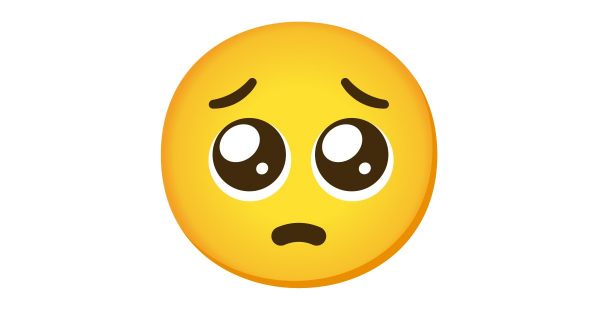 Pleading face emoticon
