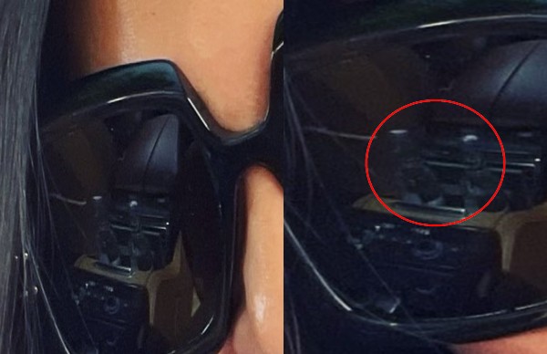 चश्मे के अंदर से दिखी 2 बोतलें