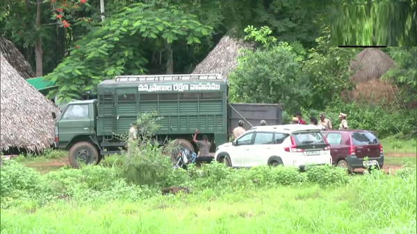A tiger roaming in Villages of Visakhapatnam Andhra Pradesh, eating calves, CCTV installed to catch 