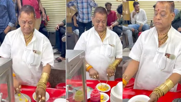 Men sell Falooda Kufti wearing 2 KG Gold Jewellery, Viral Video of New Golden Baba Men sell Falooda Kufti wearing 2 KG Gold Jewellery, Viral Video of New Golden Baba