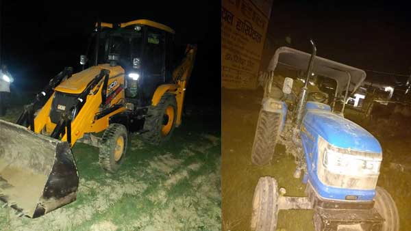 करोमा गांव में हो रहा था अवैध खनन करोमा गांव में हो रहा था अवैध खनन