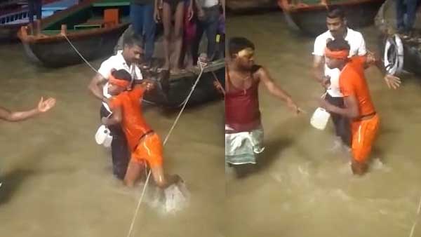 जल पुलिस और एनडीआरएफ द्वारा की जा रही पेट्रोलिंग