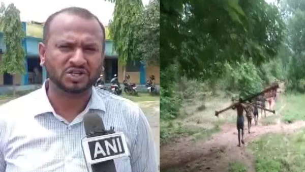 9 किलोमीटर का कठिन सफर ,कंधो पर निर्माण सामग्री 