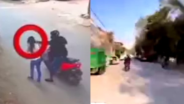 दो लड़कों ने स्कूटी से पीछा कर पकड़ा