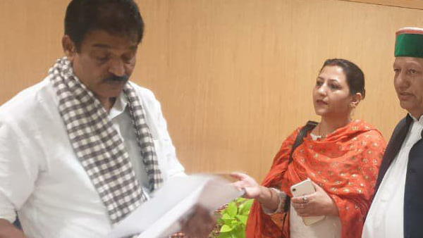 Protest inside congress on ticket to leaders defected from BJP