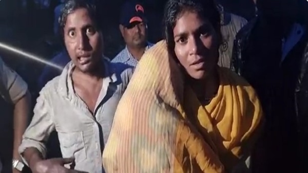 पॉश एरिया विजयनगर लमती नाले में फंसा परिवार 