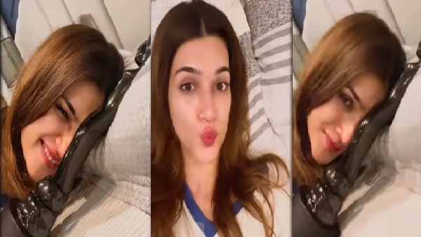 कृति ने बेडरूम से शेयर किया वीडियो