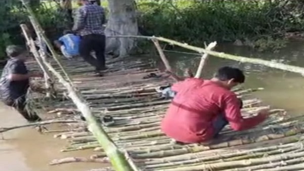 किसानों ने महज 10 दिन में बना डाला पुल