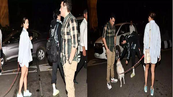 बेटे अरहान के साथ एयरपोर्ट पर दिखे