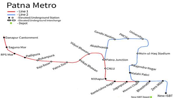 मेट्रो रूट में छह अंडरग्राउंड स्टेशन में शामिल