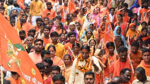 मूणत की अगुवाई में निकली भव्य कावड़ यात्रा 