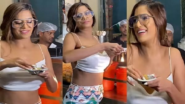 पूनम पांडे ने खाए गोल गप्पे पूनम पांडे ने खाए गोल गप्पे