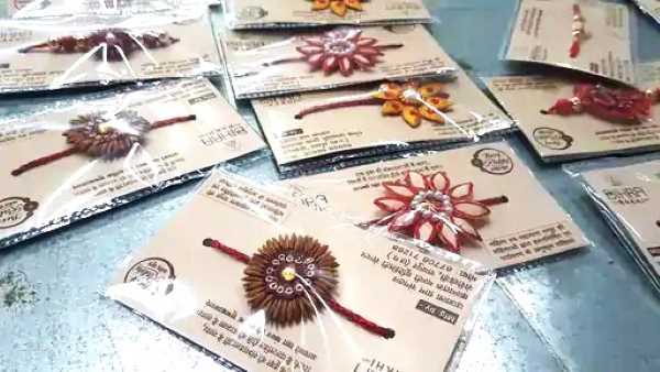 इस तरह तैयार हो रही इकोफ्रेंडली राखियाँ