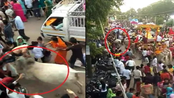तीज का मेला भरने के चलते काफी भीड़ थी