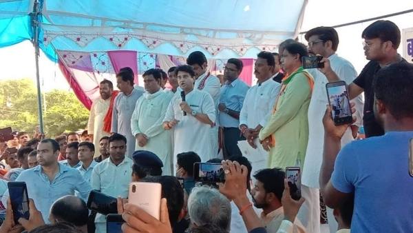 सिंधिया ने किया श्योपुर, मुरैना और भिंड का दौरा