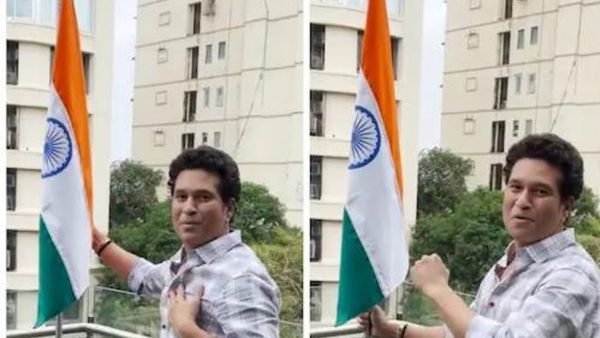 सचिन ने भी फहराया तिरंगा