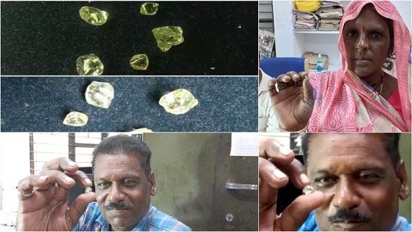 कृष्णा कल्याणपुर पट्टी की खदानों से तीन हीरे जमा हुए