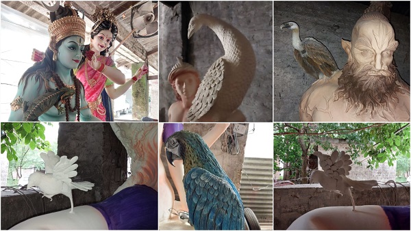 भोलेनाथ ने गिरगिट को धारण किया, माता ने गौरैया को हाथ पर बैठाया