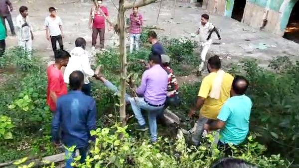 रेस्क्यू के दौरान करीब 25 फीट ऊपर लगा दी छलांग रेस्क्यू के दौरान करीब 25 फीट ऊपर लगा दी छलांग