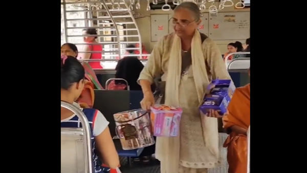 बुजुर्ग महिला की ओर बढ़े मदद के हाथ