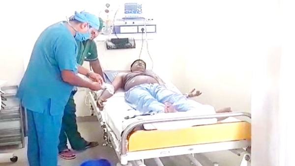 घायलों को निजी अस्पताल में कराया गया भर्ती 