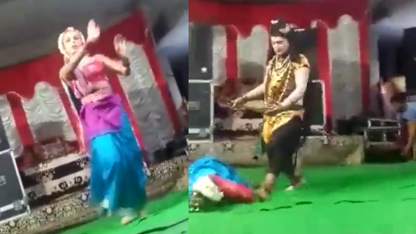 डांस करते-करते स्टेज पर गिरा कलाकार, तोड़ा दम