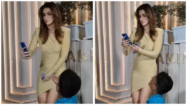 सेल्फी लेते हुए कृति सेनन हुई असहज सेल्फी लेते हुए कृति सेनन हुई असहज