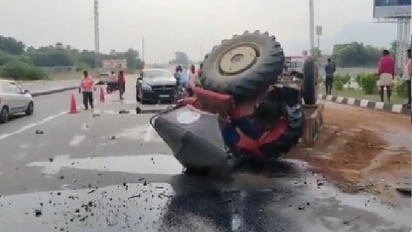 तिरुपति के पास चंद्रगिरि बाईपास रोड हुआ हादसा