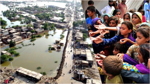 बाढ़ के कारण भुखमरी की नौबत