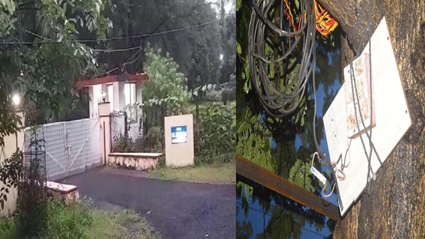 स्ट्रीट लाइट के पोल में लगा मिला बोर्ड 