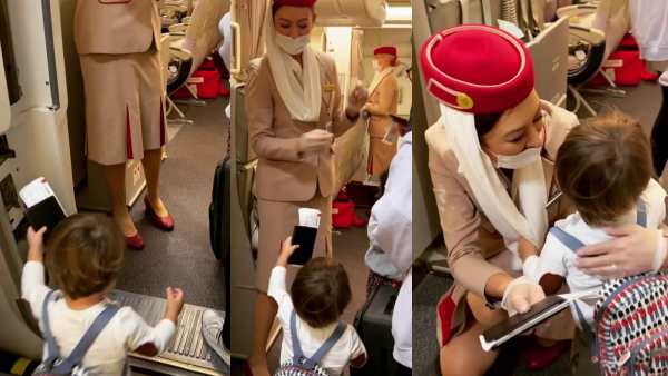 छोटे से बेटे का क्यूट अंदाज में स्वागत