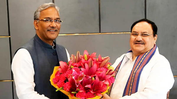 पूर्व सीएम त्रिवेंद्र रावत की पार्टी के राष्ट्रीय अध्यक्ष जेपी नड्डा से मुलाकात