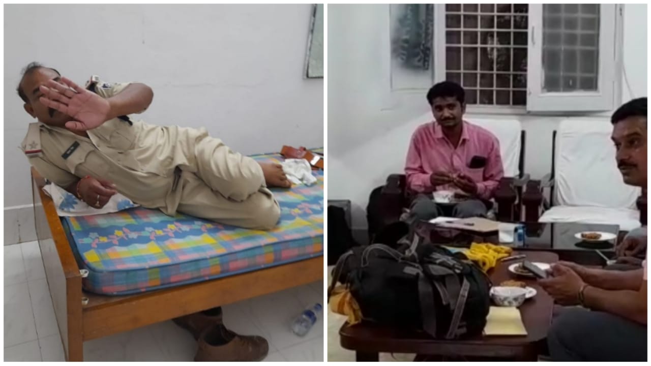 Rewa Lokayukta team caught ASI red handed taking bribe of 5 thousand Rewa Lokayukta team caught ASI red handed taking bribe of 5 thousand