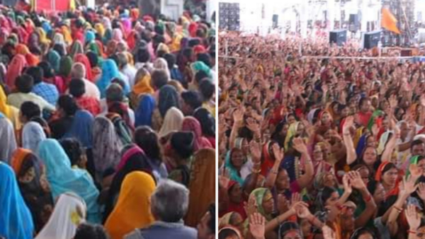 पंडित मिश्रा की कथा के दौरान भगदड़ जैसी स्थिति बनी