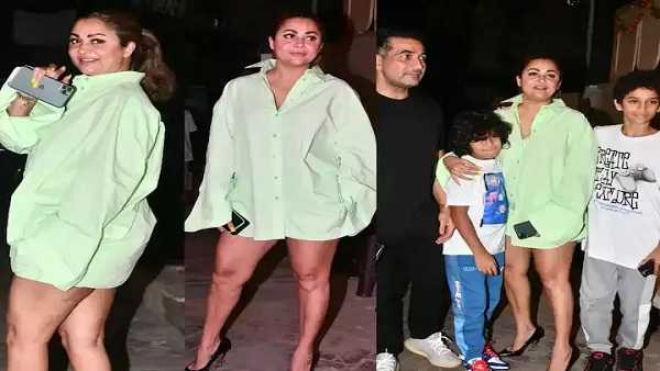 पति और बच्चों के साथ नजर आईं अमृता अरोड़ा