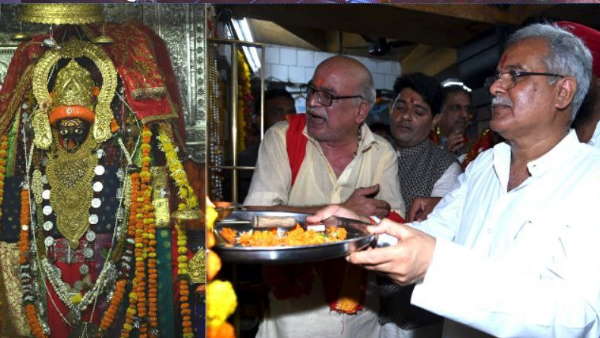 महामाया मंदिर पहुंचे सीएम भूपेश , किये देवी दर्शन महामाया मंदिर पहुंचे सीएम भूपेश , किये देवी दर्शन