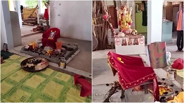 पुजारी ने मां को मंदिर में दफनाया, प्रशासन ने खुदवाई समाधि पुजारी ने मां को मंदिर में दफनाया, प्रशासन ने खुदवाई समाधि