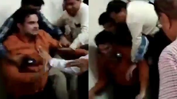 पुलिस पहुंची तो हॉल में घुसने नहीं दिया 