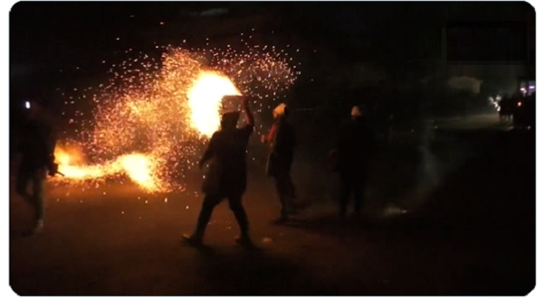 WATCH: People celebrated Diwali with Ingoriya firecrackers in Amreli Gujarat WATCH: People celebrated Diwali with Ingoriya firecrackers in Amreli Gujarat