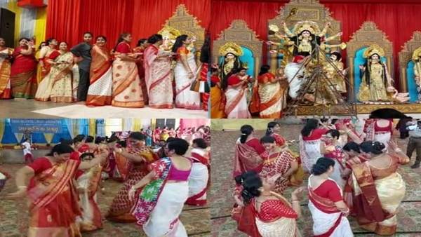 ‘सिंदूर खेला’ की निभाई जाती है रस्म 