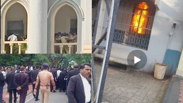 30 सितंबर को हाईकोर्ट में हुई आगजनी, तोड़फोड़ 