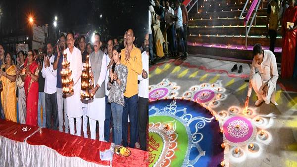 दीपोत्सव से जगमगाए नर्मदा तट 