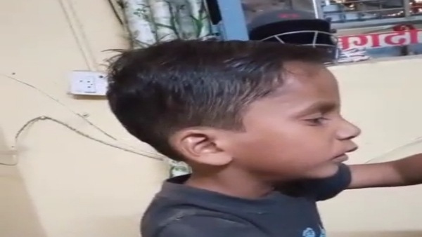 टीआई ने मासूम बच्चे का बनाया वीडियो