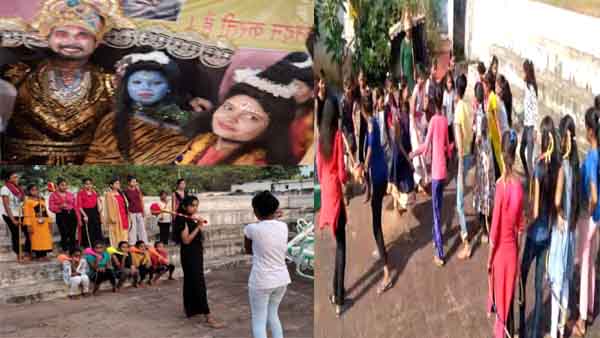कठिन अभ्यास के बाद होता है रामलीला मंचन