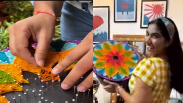 रंगोली में लकड़ी का प्रयोग